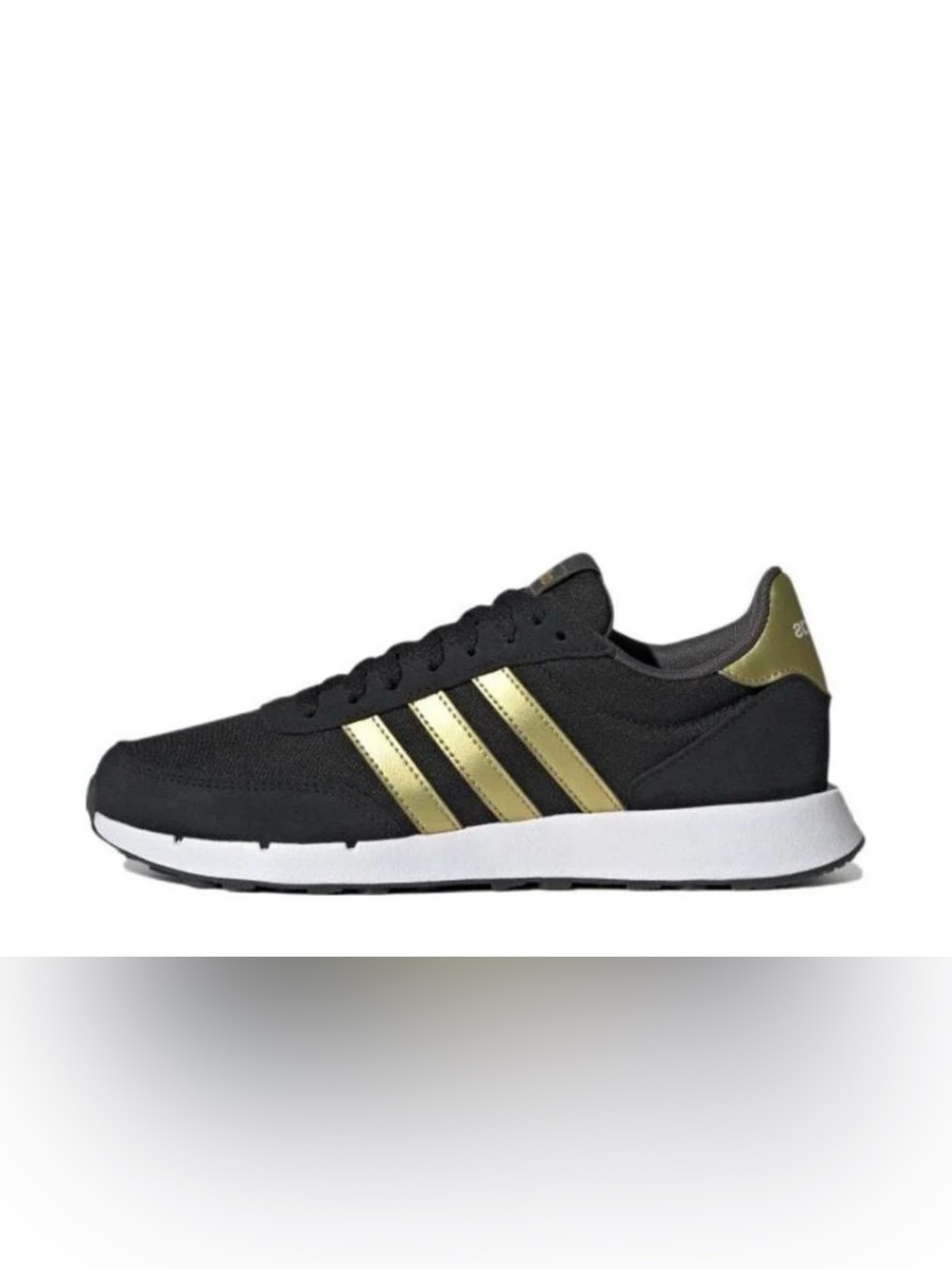 Women’s adidas Run 60s 2.0 Black Gold NWOB Model GX1714 Sz 10